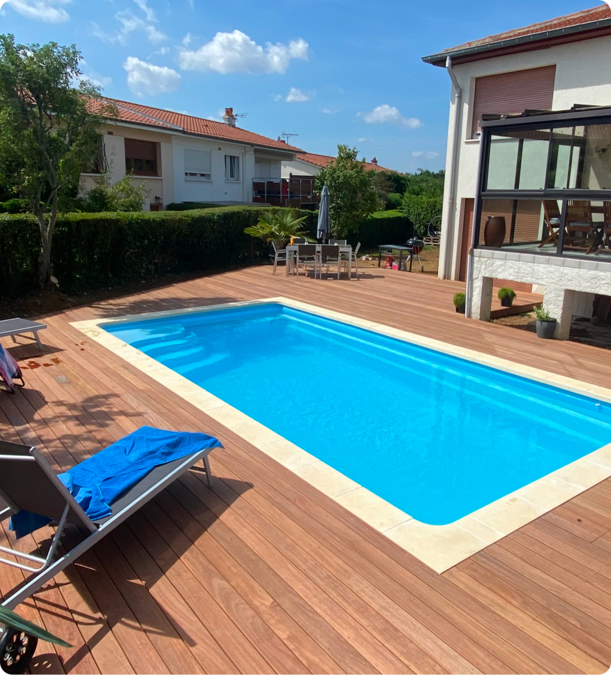 Piscine couleur Bleu - Soleil