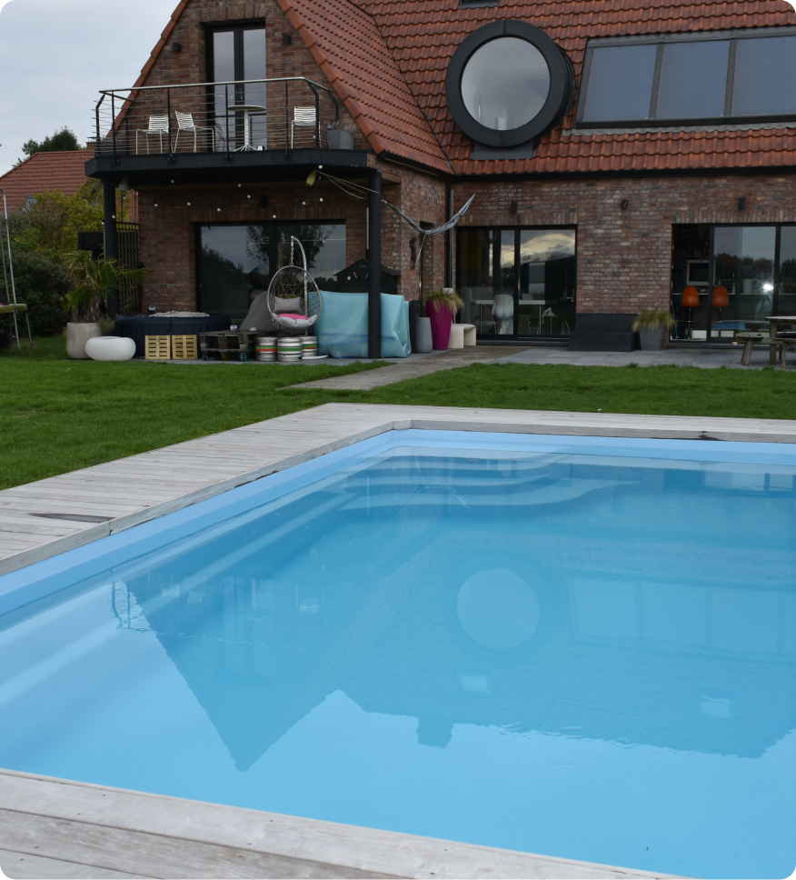 Piscine couleur Bleu - Ombre